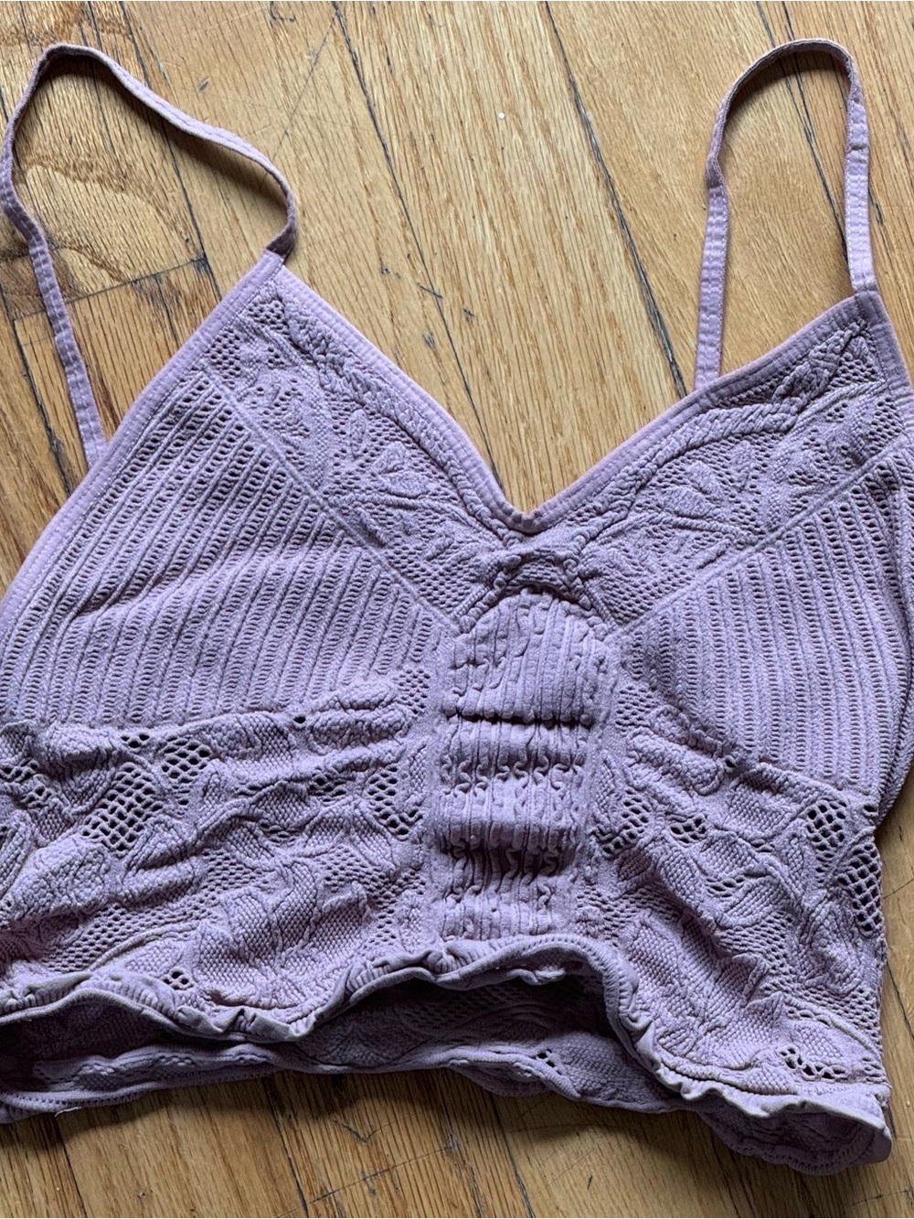FP Movement by Free People pink Knit Lace Bralette
